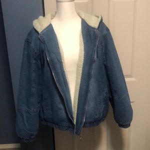 Women’s 2XL jacket jean Sherpa style